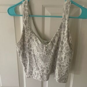 lululemon white cheetah align tank top